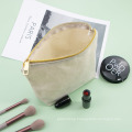 Eco Friendly Organic cotton Zipper Blank Make up Packaging Pouch Natural Recycled Canvas Cosmetic Bag